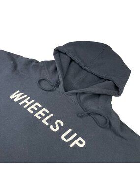 Wheels Up Men's Pullover Hoodie Navy Blue • 2XL